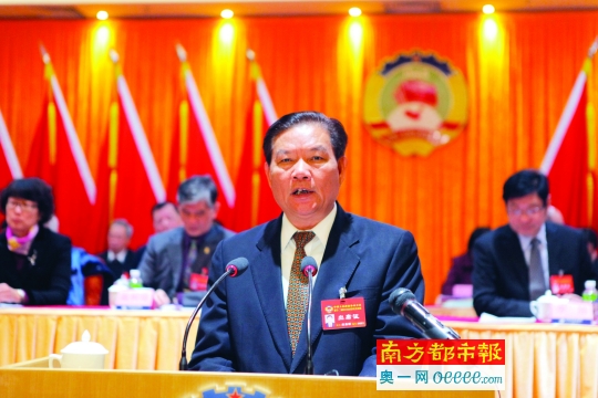赵基耀在大会闭幕式上讲话。南都记者 郑俊彬 摄