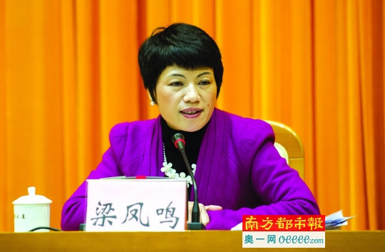 1月22日上午,2016年基础教育工作会议在东莞会议大厦召开,教育局长梁凤鸣发言。