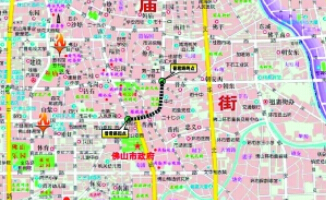 普君路改造工程项目位置平面图。