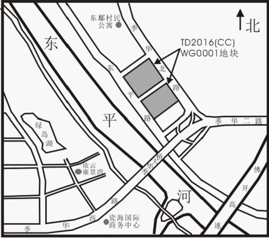 该宗地块地理位置示意图