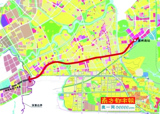 深圳市城市轨道交通14号线(惠州段)建设规划方案示意图