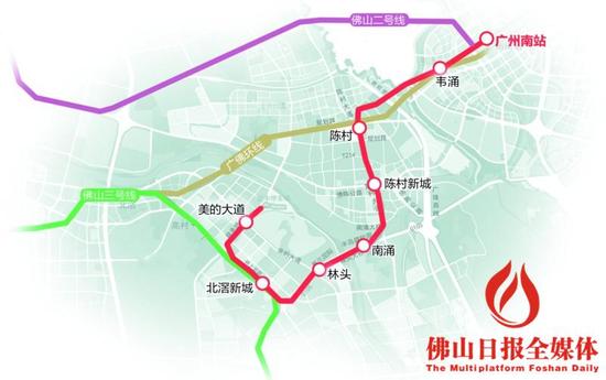 广州地铁7号线西延顺德段设6站点 预6月开工2