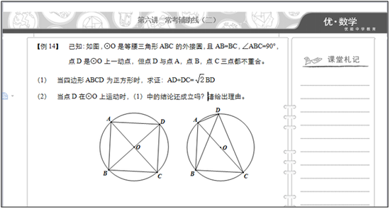 图3：新东方中考数学冲刺班教材第6讲《常考辅助线(二)》例14