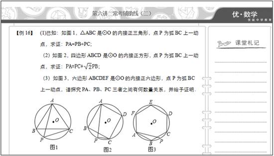 图4：新东方中考数学冲刺班教材第6讲《常考辅助线(二)》例16