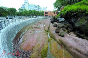 广州石榴岗，七星岗古海岸遗迹公园基本完工。