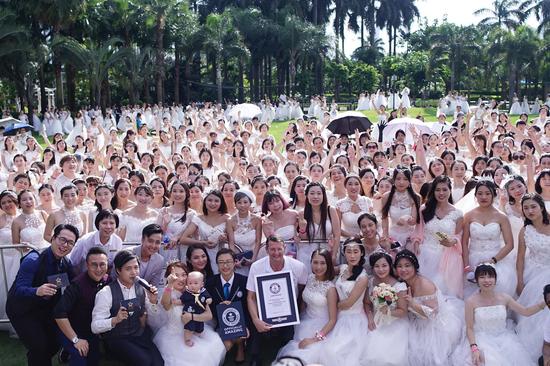 843人装扮成新娘聚会，新吉尼斯世界纪录在粤诞生