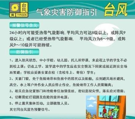 妮妲来袭 广州七区台风黄色预警信号生效_惠