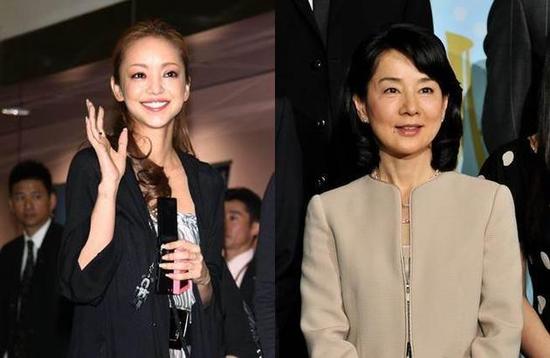 安室奈美惠（左）和日本国民女星吉永小百合并列女星广告身价排行榜冠军