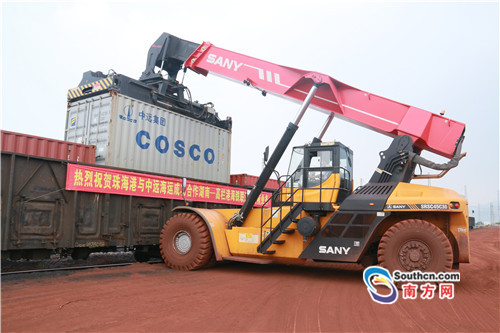 珠海港开通至湖南的集装箱海铁联运通道_珠海