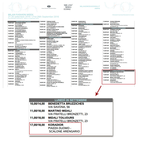 Koradior为米兰时装周压轴 米兰王宫上演大秀