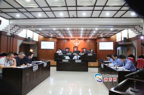 广州检察机关提起的第一起民事公益诉讼案庭审现场 摄影：通讯员 罗伟雄