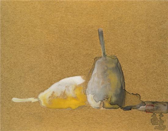 林蓝 Lin Lan《二 No.2》纸本设色 Ink & color on paper 32x41cm 2009