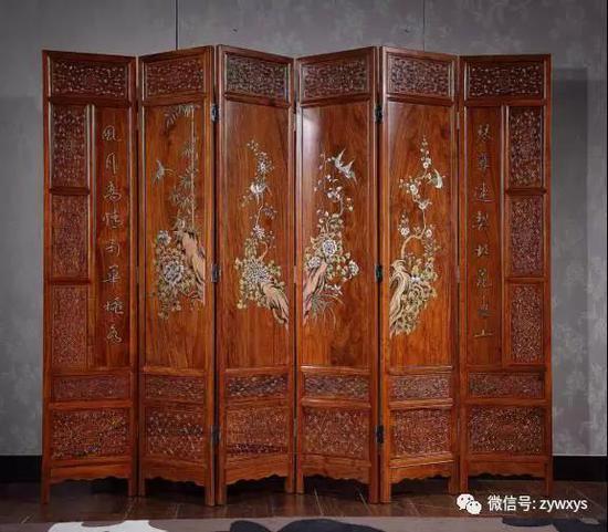 参评作品1:堆漆彩绘屏风
