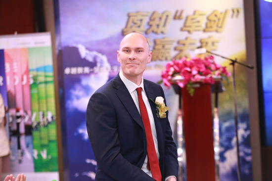 ▲来宾：剑桥大学出版社英语语言教学全球解决方案总监Daniel Hutchinson