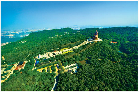 鸟瞰西樵山。西樵供图