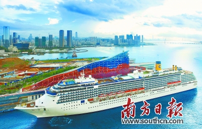 蛇口太子湾邮轮母港已经成为珠三角乃至中国的重要邮轮母港。吴伟洪 摄
