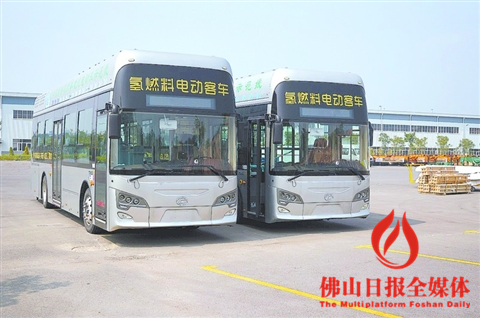 已经投入使用的氢燃料电动客车。
