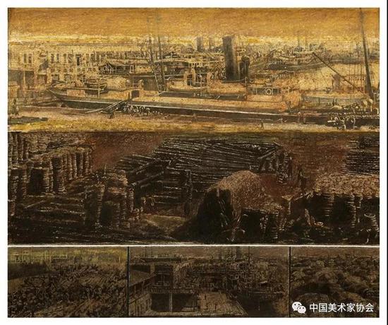 综合画种·插图《大连港的兴建》徐延苹