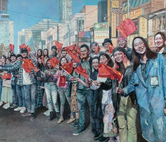 王其钧 加拿大 身远心近 油画 154cm×180cm