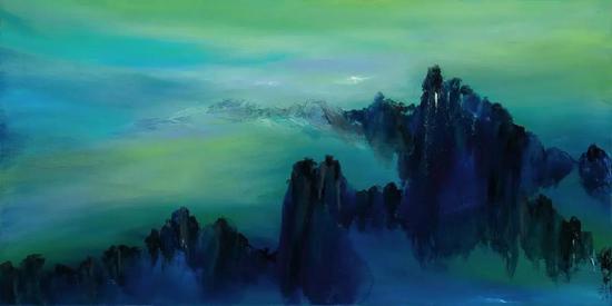 陆永安 法国 复兴之路 油画 97cm×195cm