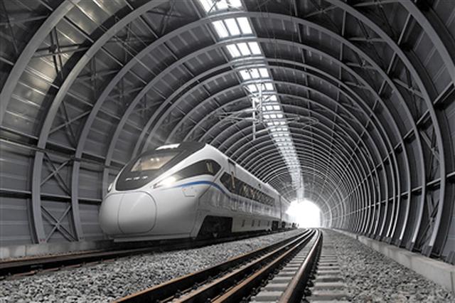 列车通过隧道 广州日报全媒体记者乔军伟 摄