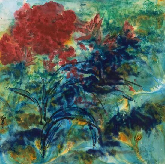 郑利平 菲利宾 丝路阳光 中国画 98cm×98cm