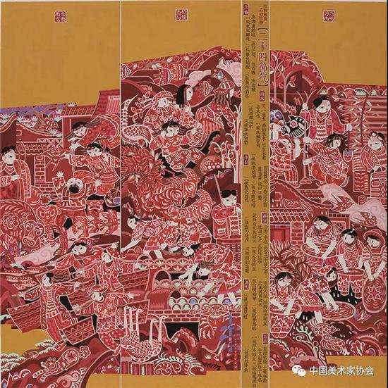 综合画种·年画《二十四节气——阳春六节》田胜