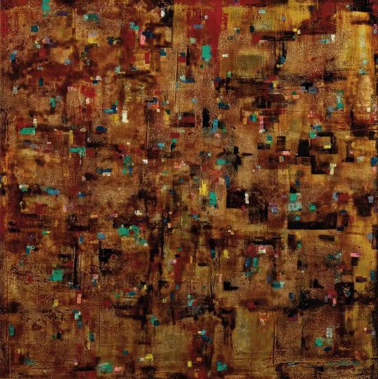 林政融 中国台湾 繁华 漆画 80cm×80cm