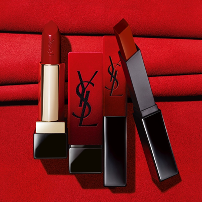 YSL小黑条红丝绒限定版&YSL方管红丝绒限定版