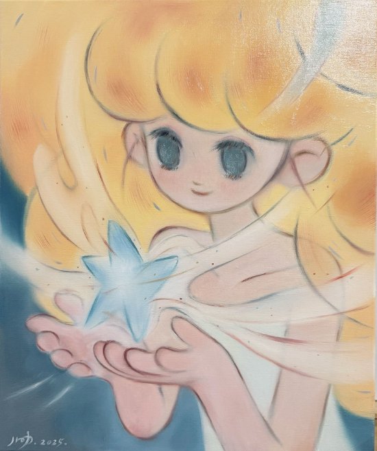 儿力力,尘埃闪烁,2025,布面油画,60×50cm