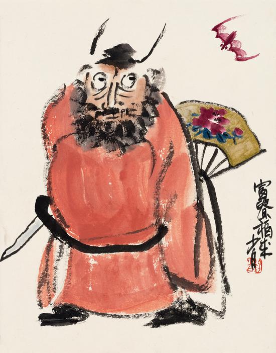 《富贵福来 Felicity on Prosperity》设色卡纸 Water&nbsp;and&nbsp;color&nbsp;on&nbsp;paper 41×32cm 2018