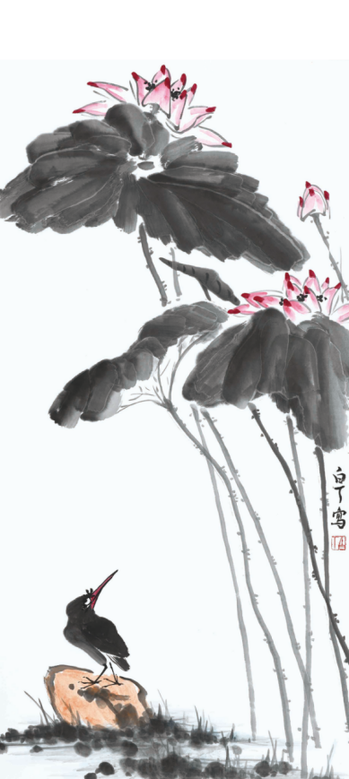 《清风荷韵》136X68cm
