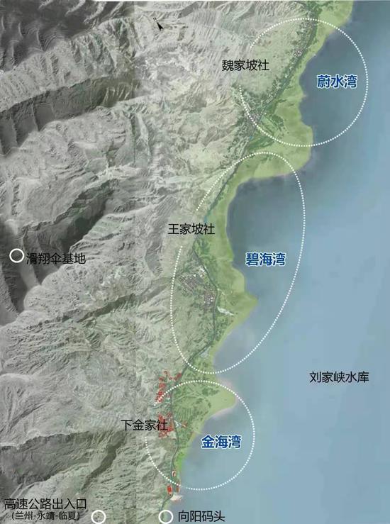 一期(黄河三湾旅游度假区)建设示意图