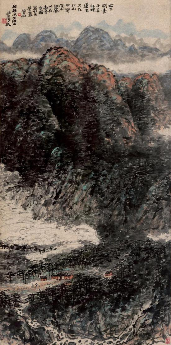《松下问童子》| 134.5cm×67cm | 纸本设色