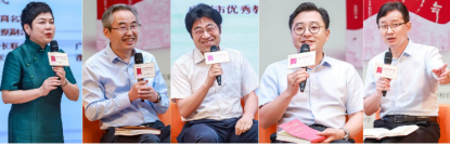 从左往右依次为吴新华、陈民、蔡骘、龙国华、柯中明