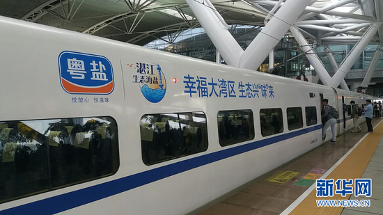 “湛江生态海盐专列”。新华网发