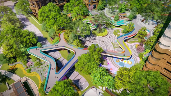 二街区廊桥效果图