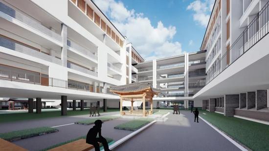 南海中学实验学校中学教学楼设计效果图。
