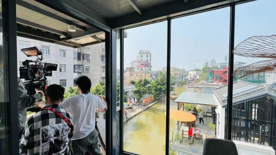 剧组于容桂拍摄取景
