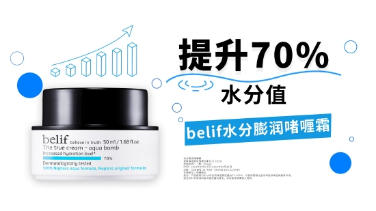 belif碧研菲 水分膨润啫喱霜 规格:50ml 价格:315元