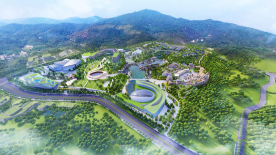 正佳帽峰湾国际文化旅游度假区全域鸟瞰图-效果图