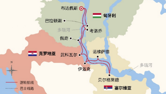 2024年维京游轮“11日东欧发现之旅”航线图