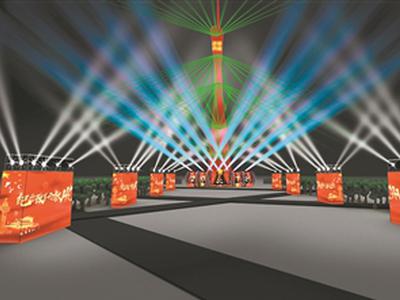 花城广场南广场部分灯光作品效果。