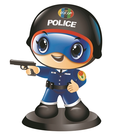 本届射击比赛吉祥物“小警”
