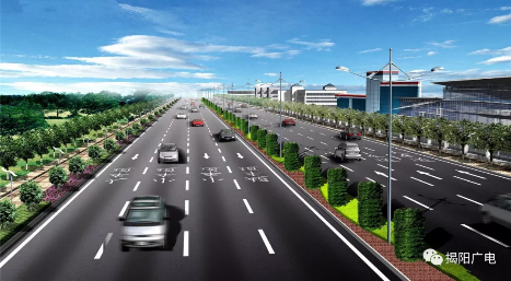 揭惠高速市区连接线效果图