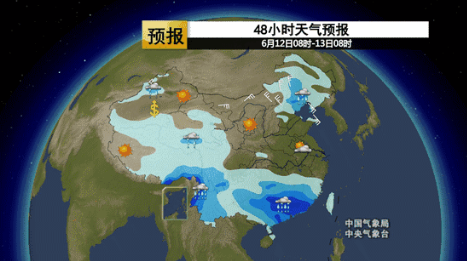 12-14日降水落区预报