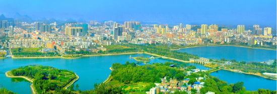 图为英德市城区一角