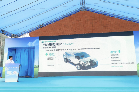 广汽新能源销售本部规划营销部营销企划科负责人对新一代GE3 530 SUV出租车车型进行深度讲解