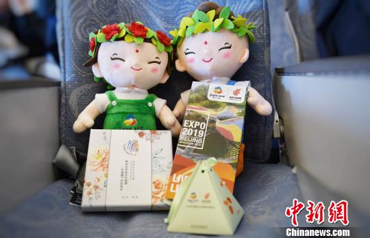 图为北京世园会的吉祥物小萌芽和小萌花。北京世园局供图