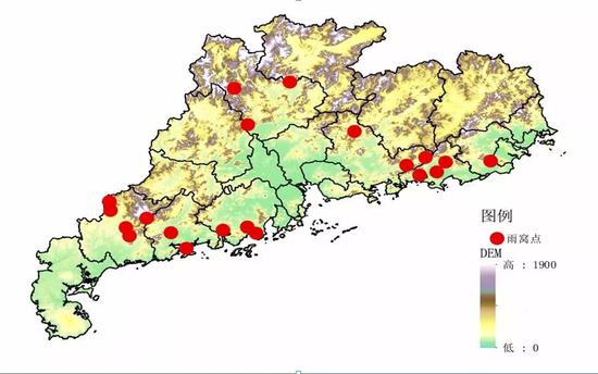 广东“雨窝”分布图